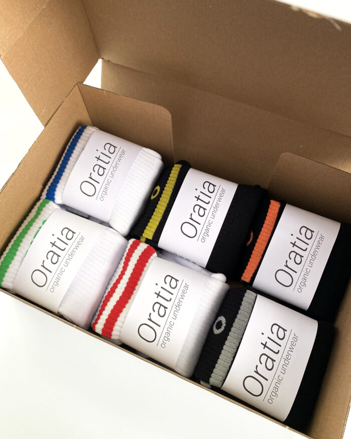 3 Black & 3 White Long Socks